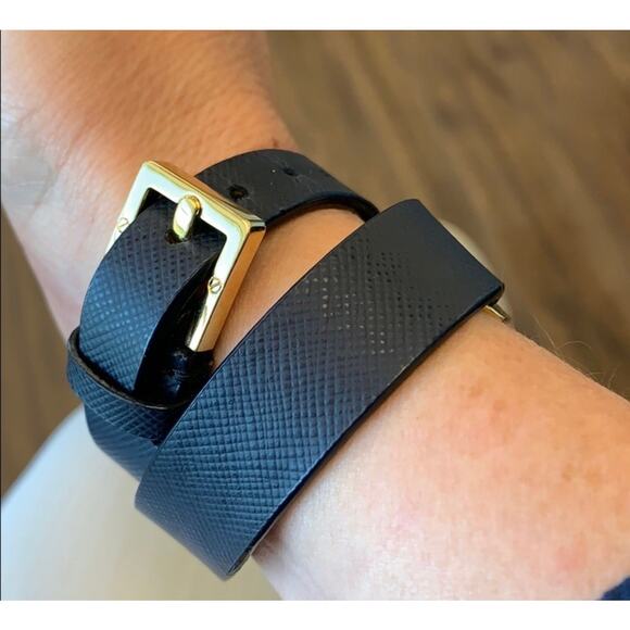 TORY BURCH Navy Logo Bracelet - Picture 3 of 8